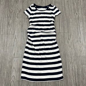 Liz Lange XS Maternity Striped Nautical Blue & White Pregnancy Dress